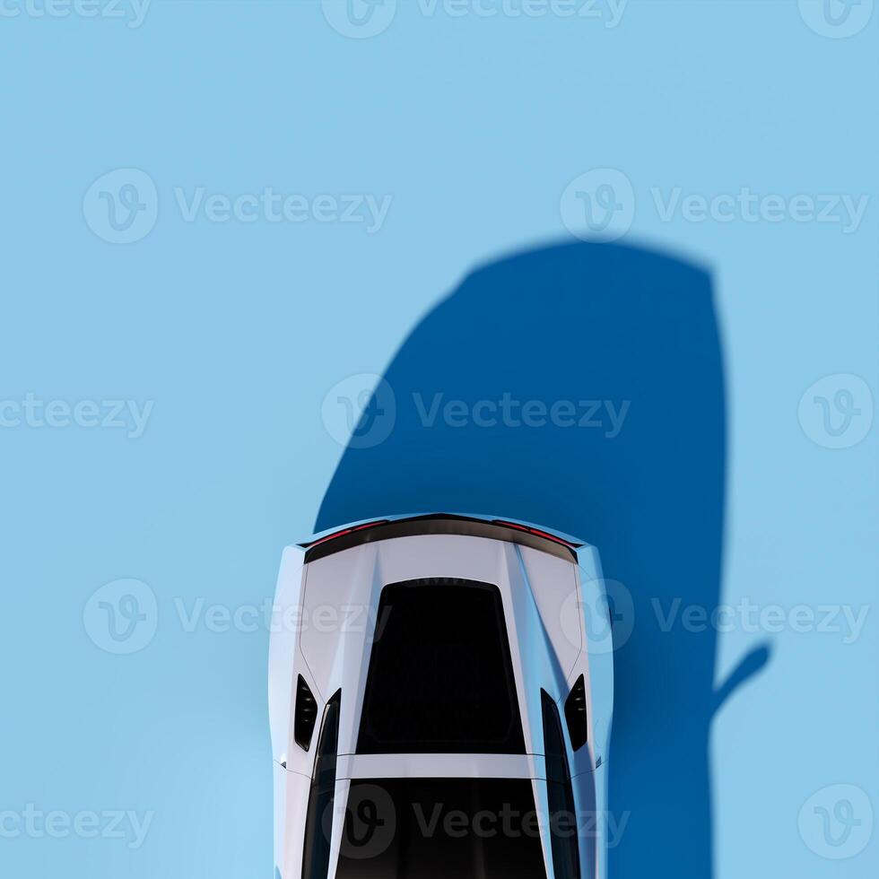A car is shown in the air with its shadow photo