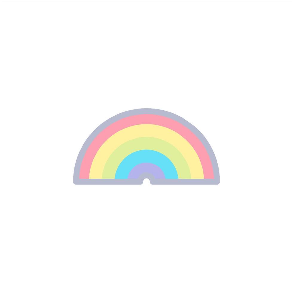 A rainbow sticker on a white background vector