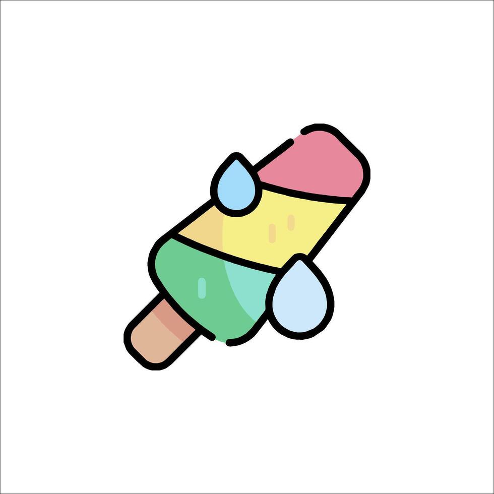Ice cream icon with drops of water vector