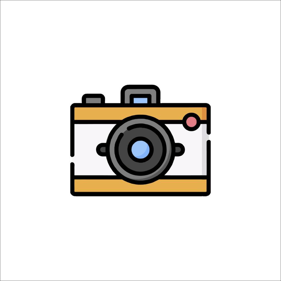 A camera icon on a white background vector