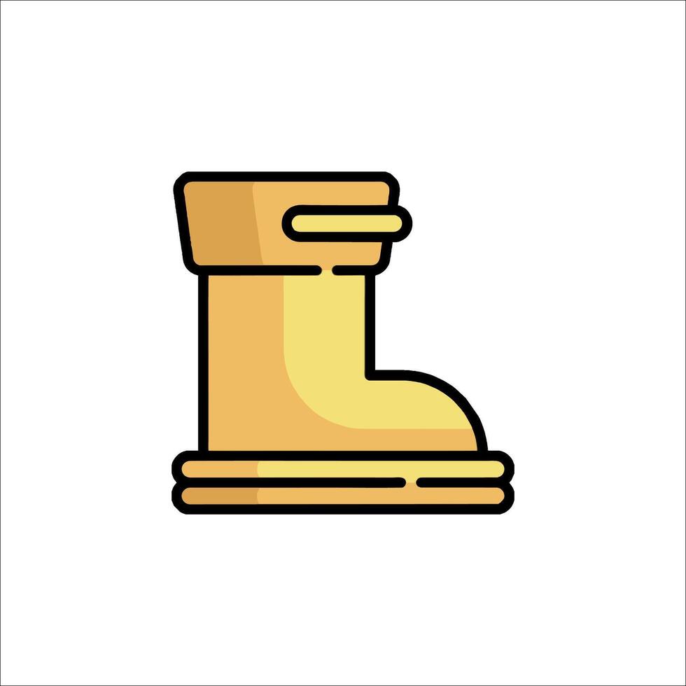 A yellow boot icon on a white background vector