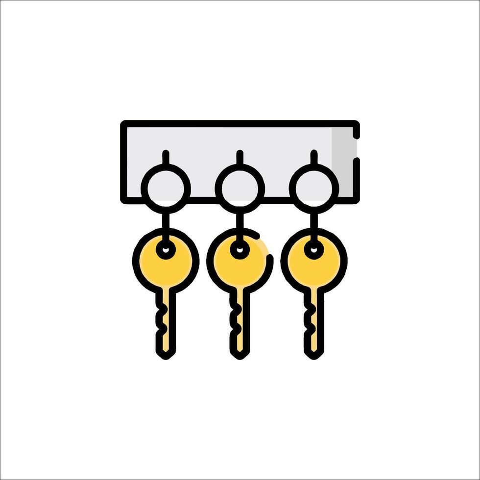 Key lock icon illustration vector