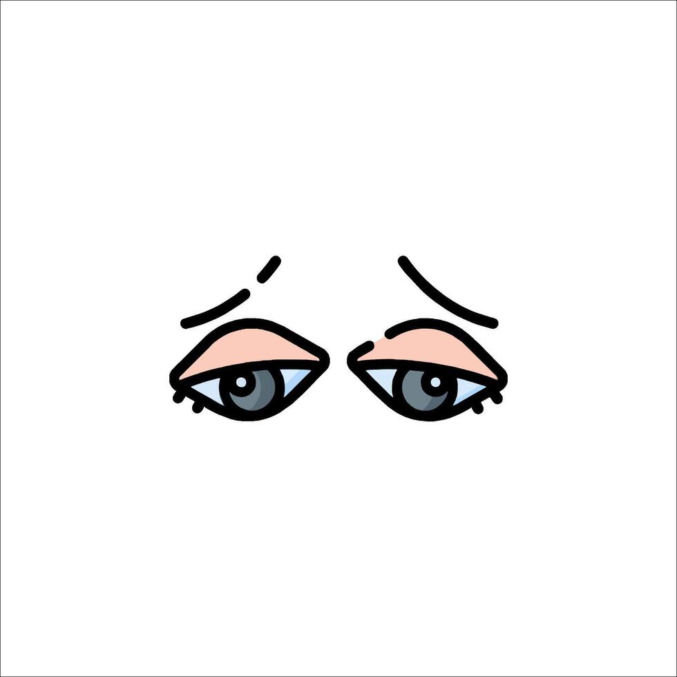 An illustration of a crying face vector