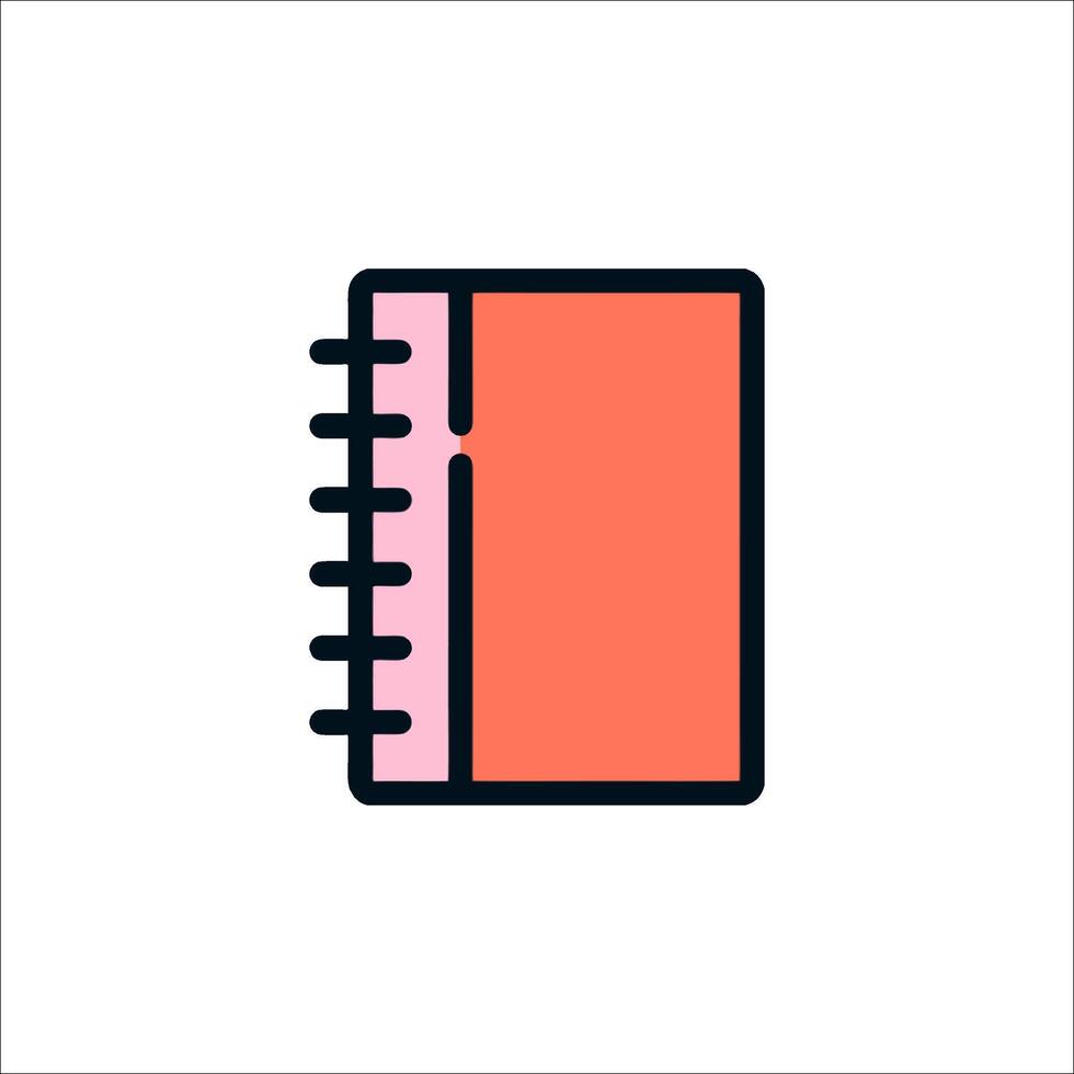 A notebook icon on a white background vector