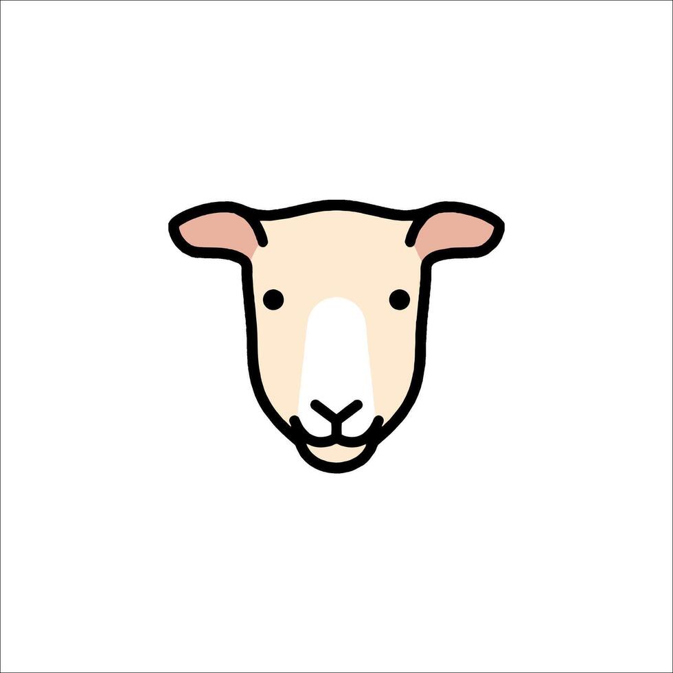 A sheep head icon on a white background vector