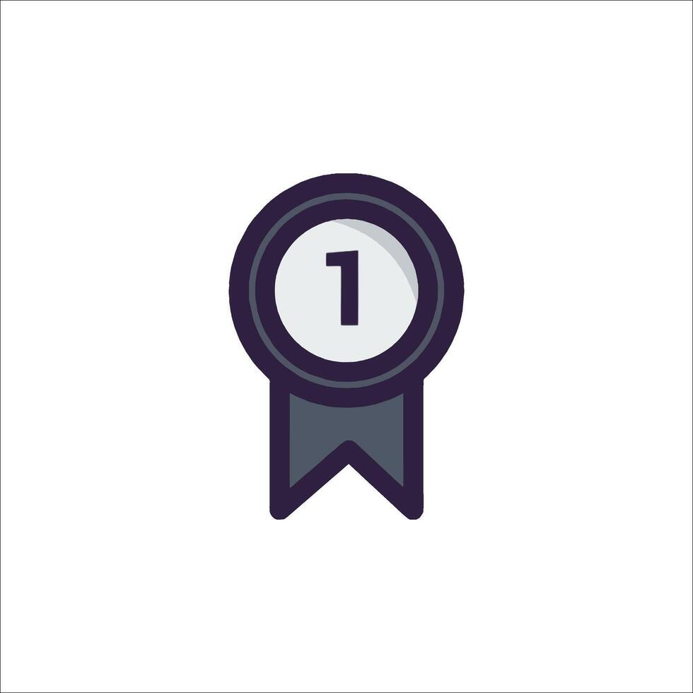 A number one award ribbon icon on a white background vector