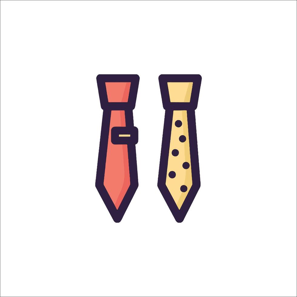 A pair of ties on a white background vector