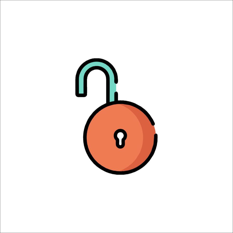 Lock icon illustration vector