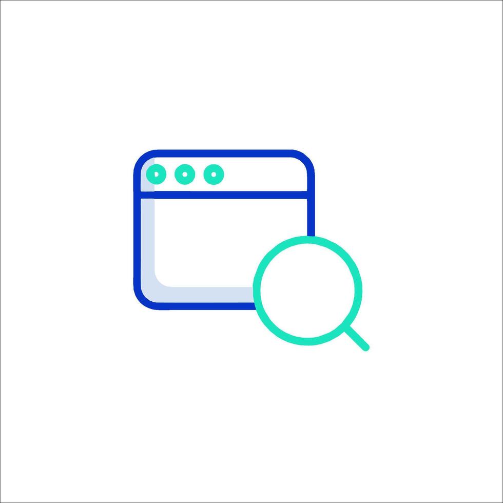 A magnifying glass icon on a white background vector