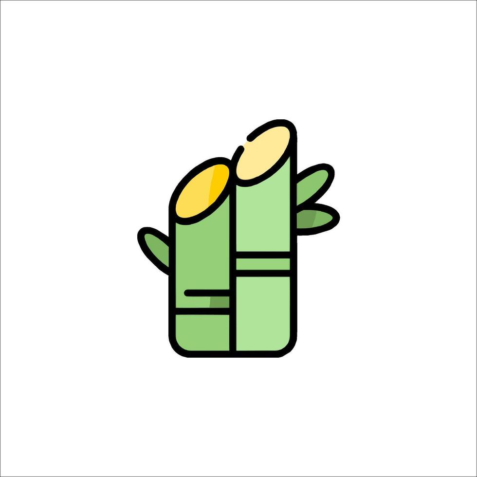Bamboo icon illustration vector