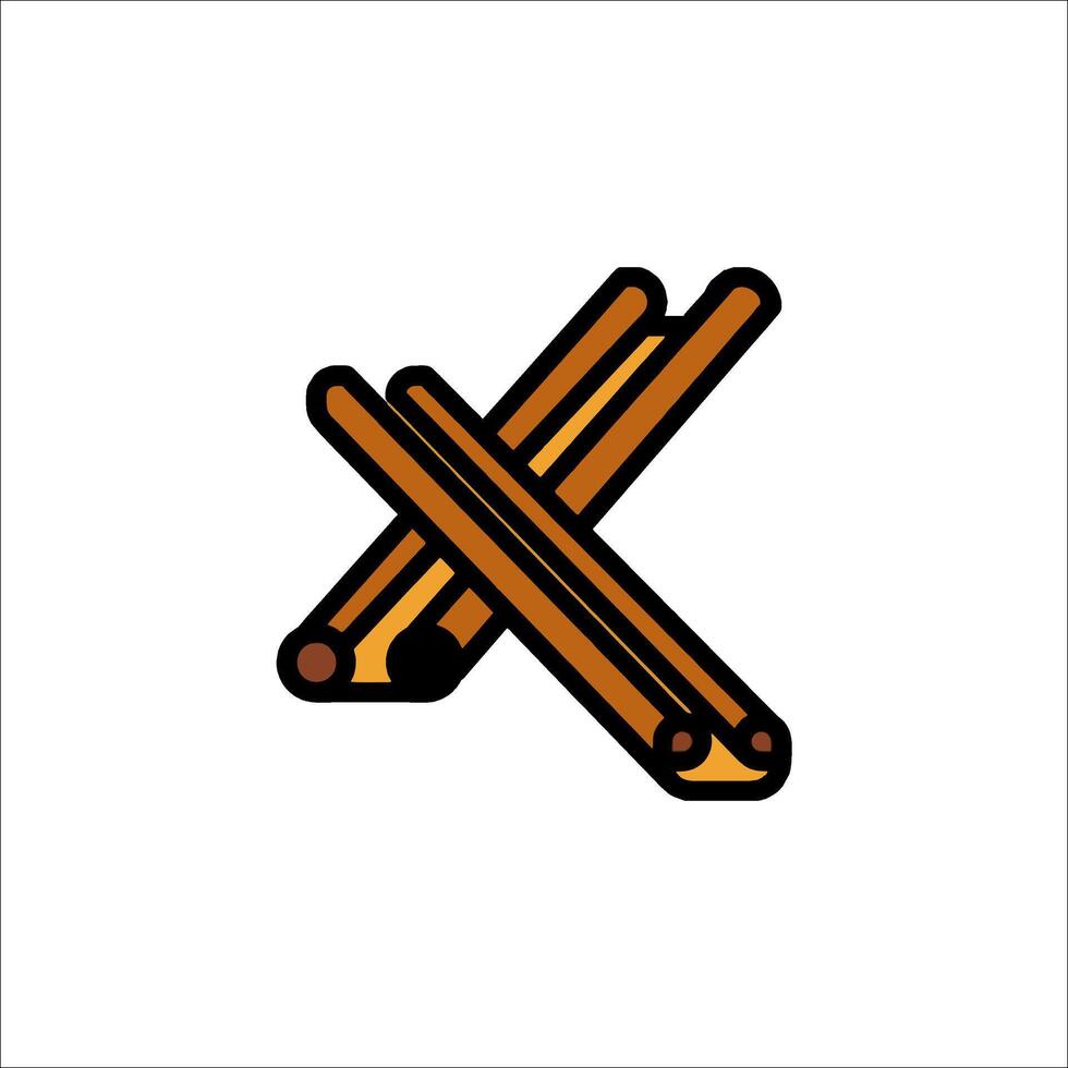 Cinnamon sticks icon illustration vector