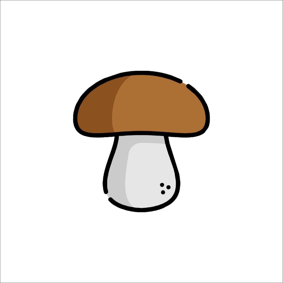 A cartoon mushroom icon on a white background vector