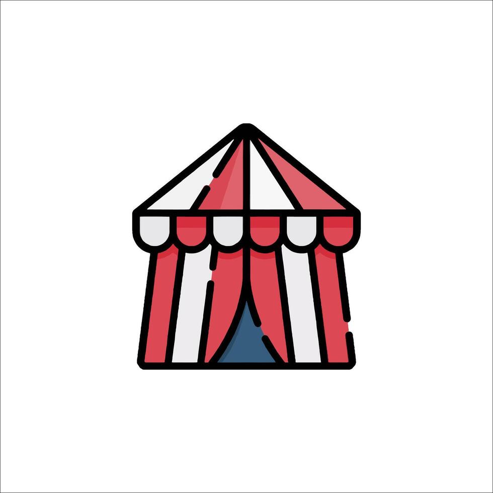 A circus tent icon on a white background vector