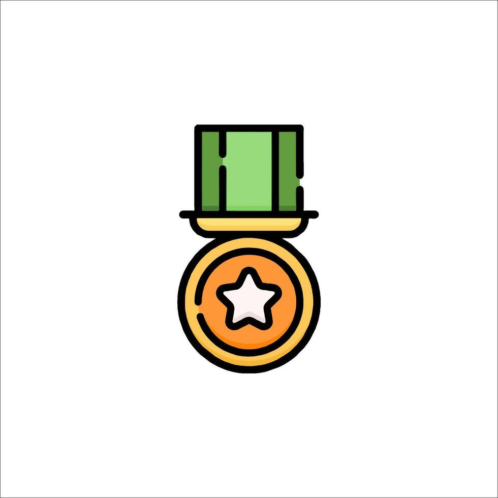 A medal icon with a star on it vector