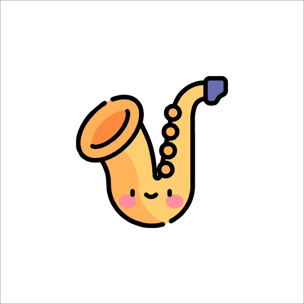 Saxophone cartoon illustration illustration vector