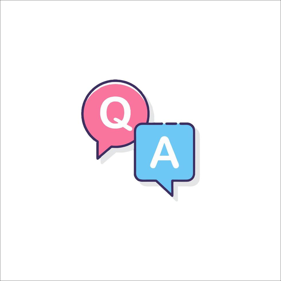 Question and answer icon vector