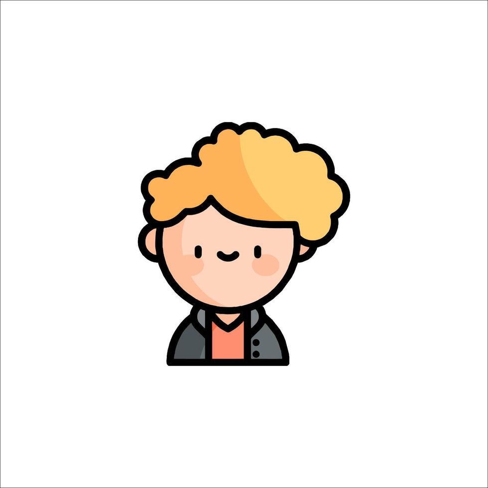 A cartoon character with blonde hair and a jacket vector