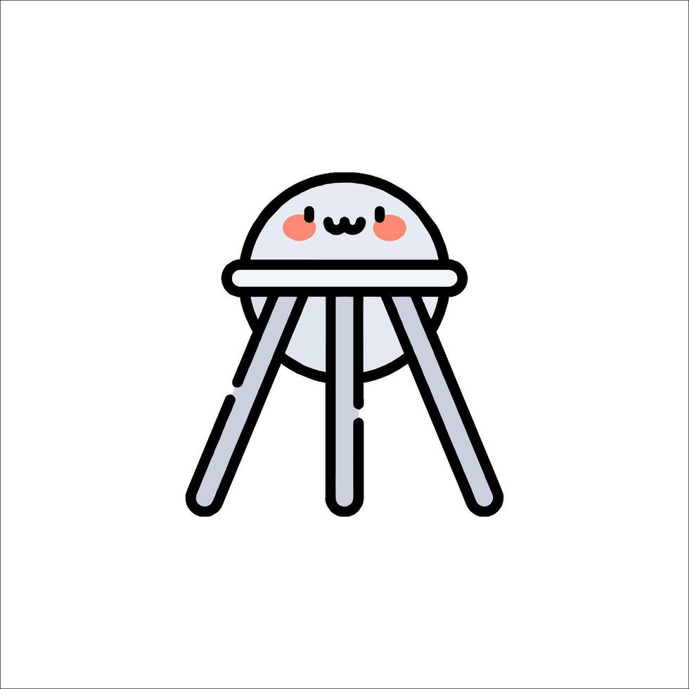 A cute little chair with a smile on it vector