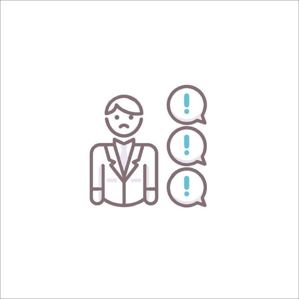 A man with speech bubbles on his face vector