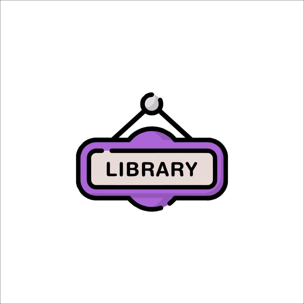 Library sign icon illustration vector