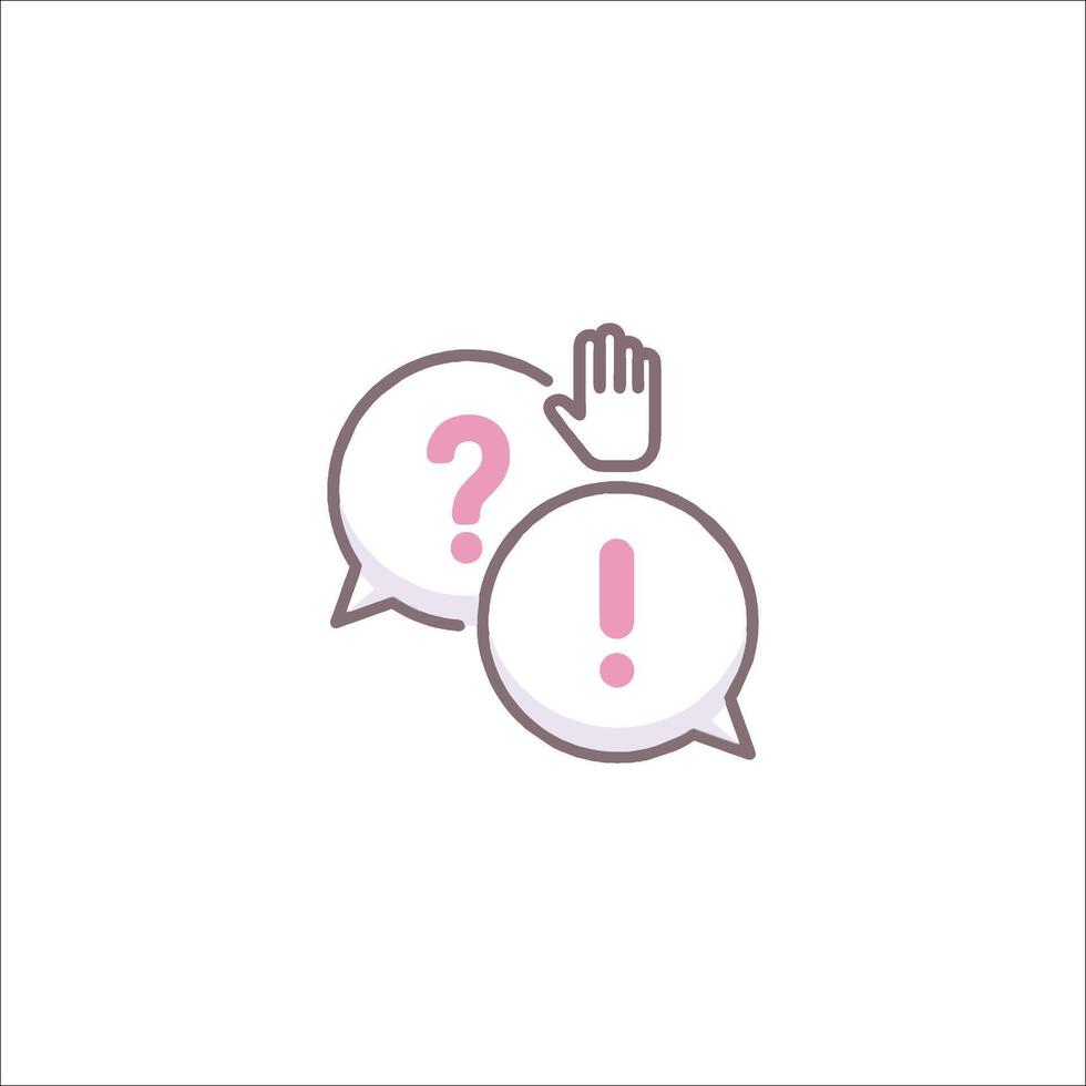 Two speech bubbles with question marks on them vector