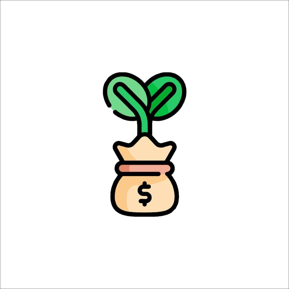 Money plant icon illustration vector