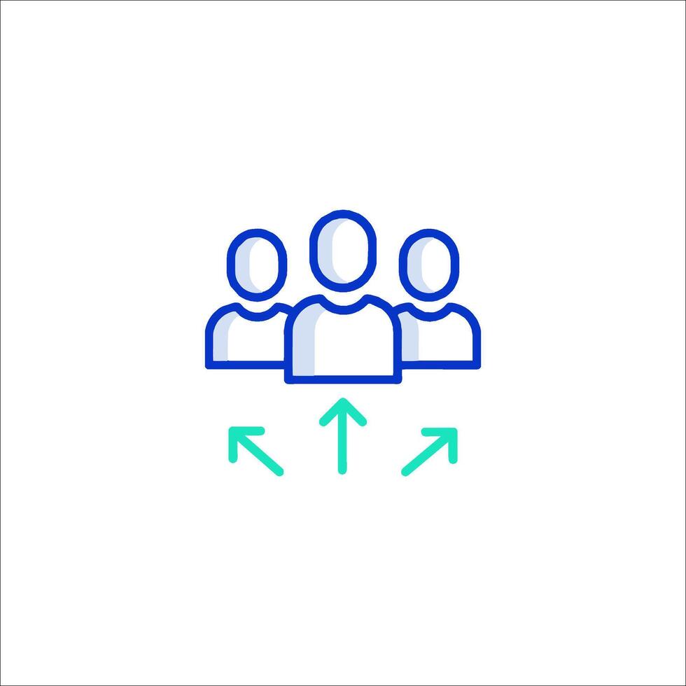 A group of people are connected to each other vector
