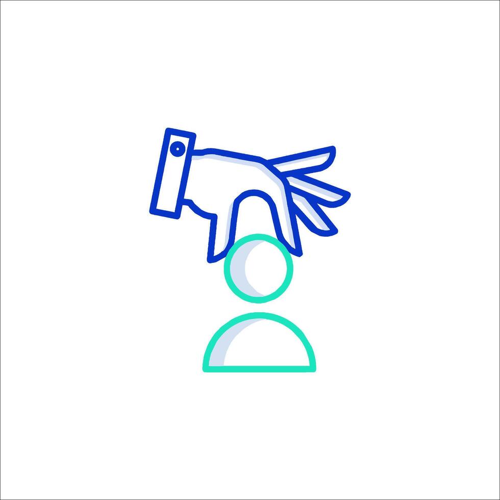A hand reaching out to grab a person vector