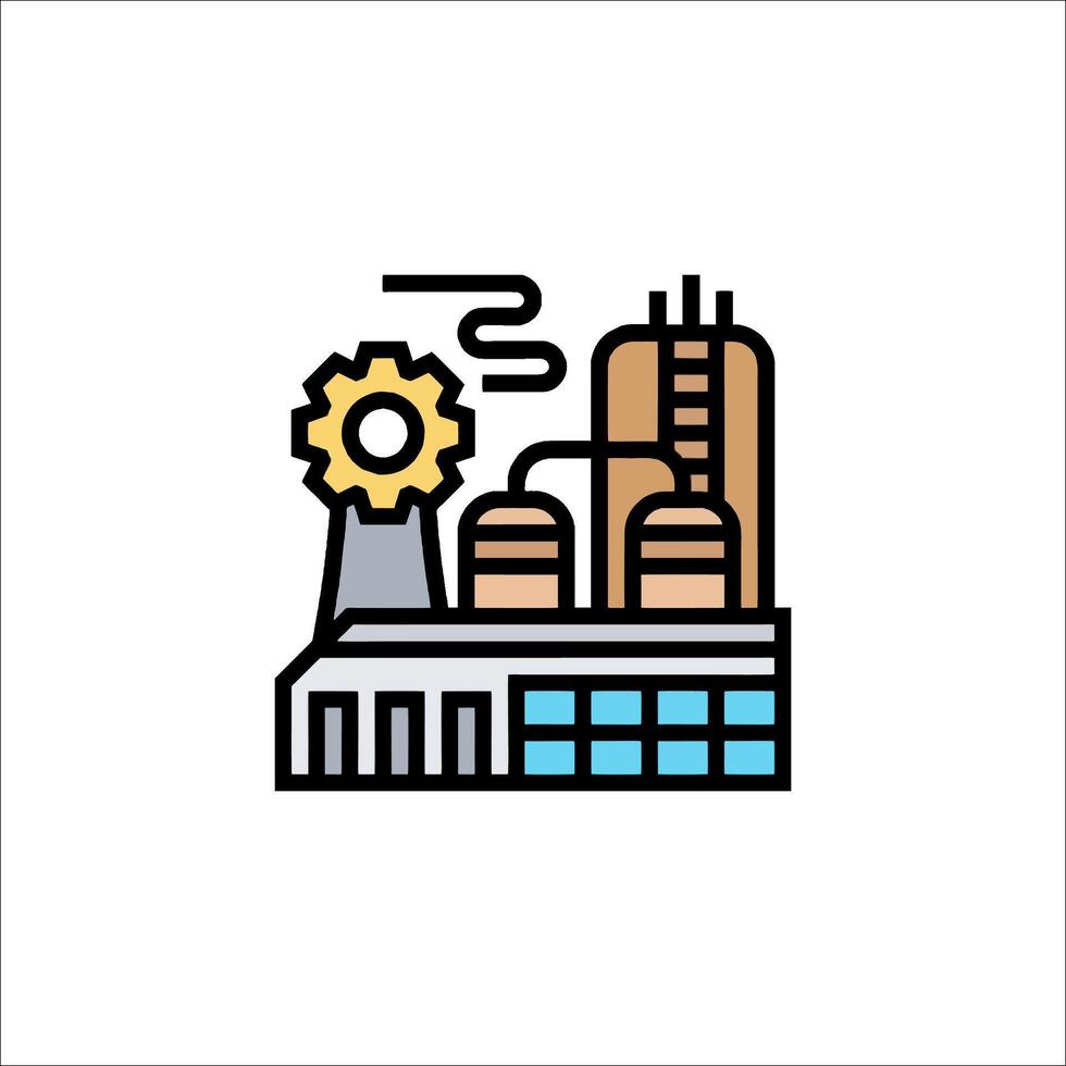 Industrial factory line icon illustration vector