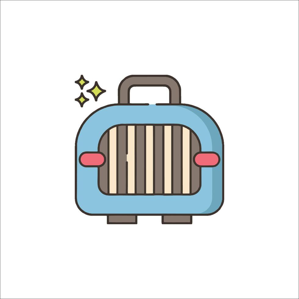 A suitcase with a star on it vector
