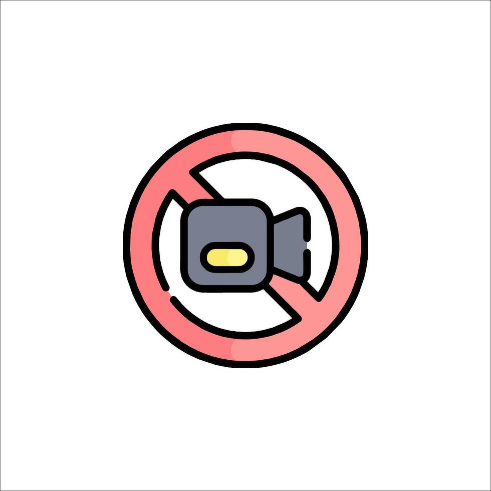 No camera sign illustration vector