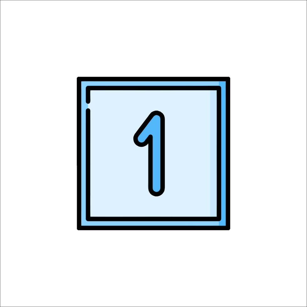 A number one icon on a white background vector