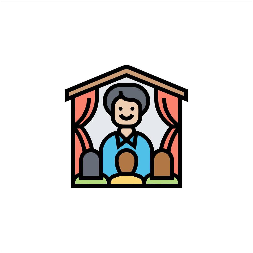 Teacher in the classroom icon illustration vector