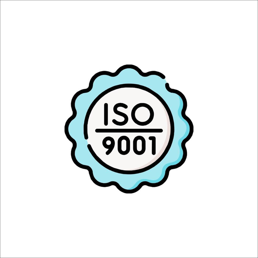 The logo for iso 9001 certification vector