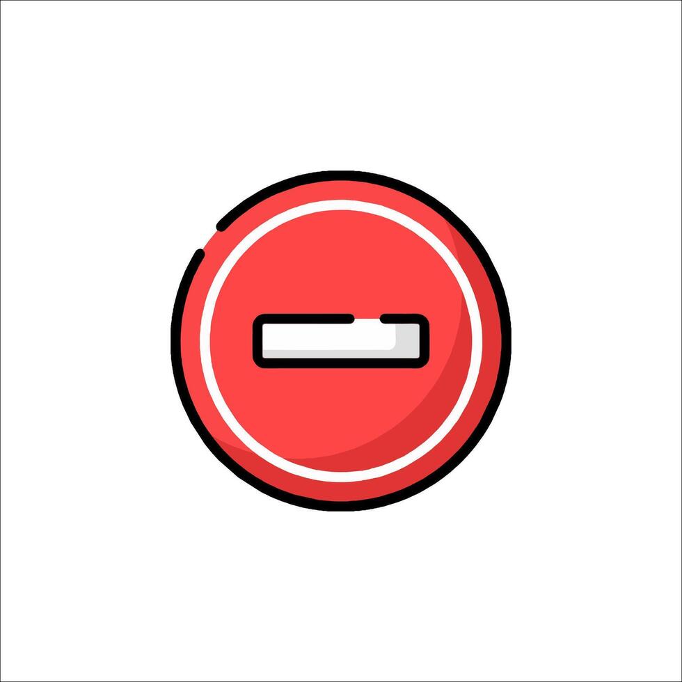 No entry sign icon illustration vector