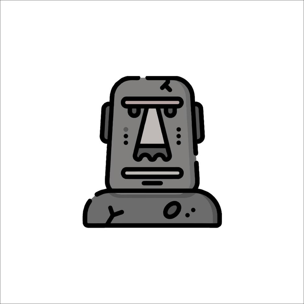 An icon of a man with a face on it vector