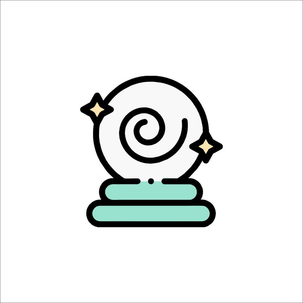 A magic ball icon with a star on top vector