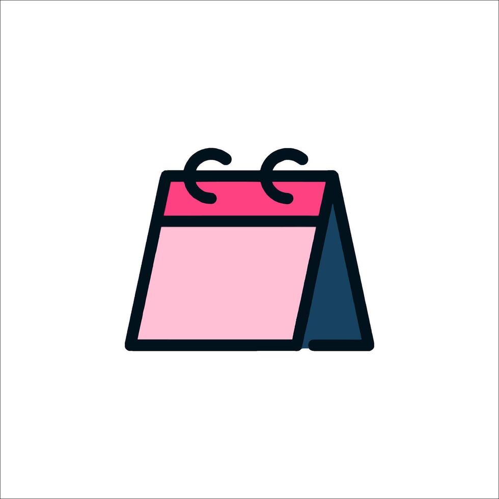 A pink calendar icon on a white background vector