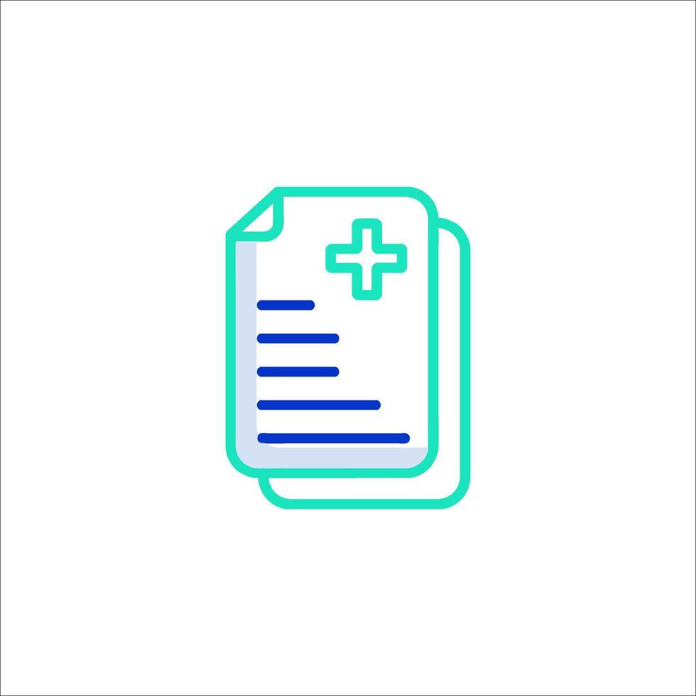 A medical document icon on a white background vector