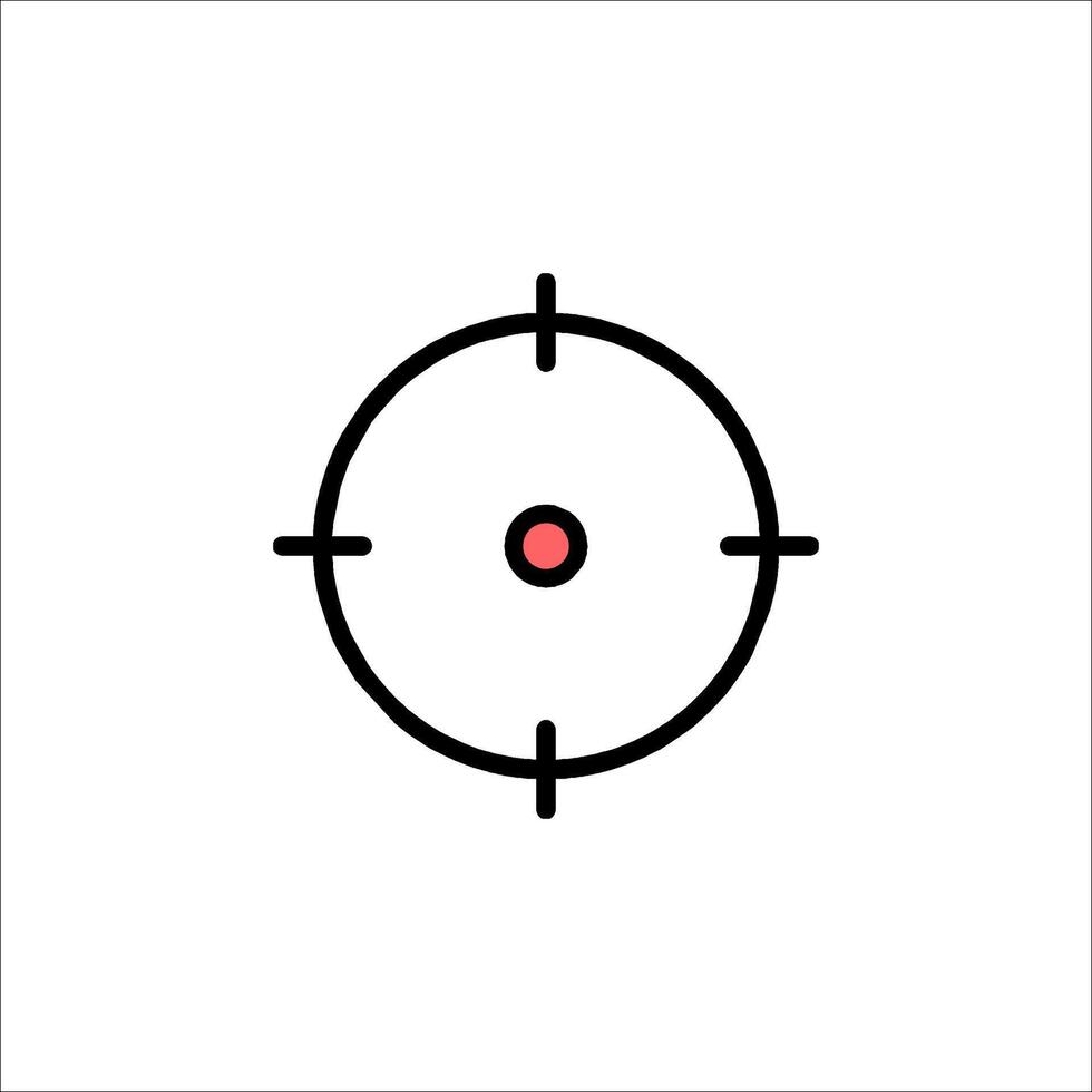 A crosshair icon on a white background vector