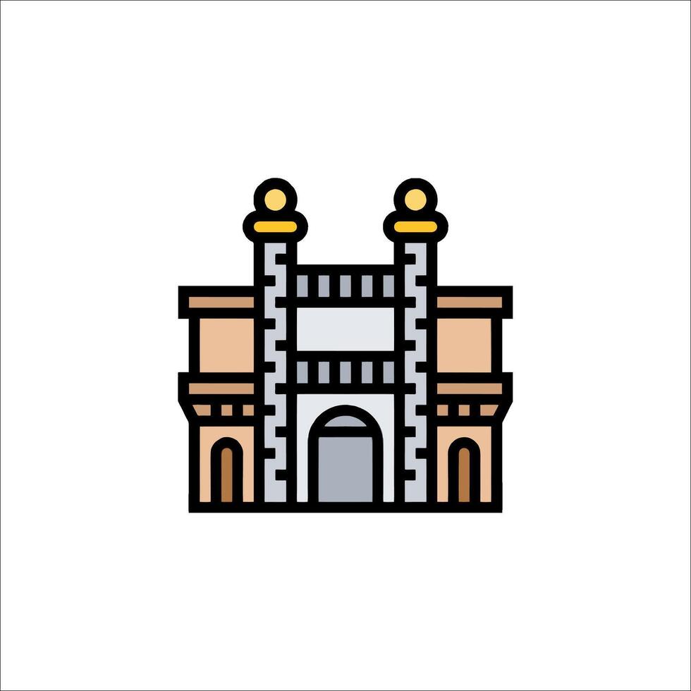 A building with a gate on it vector