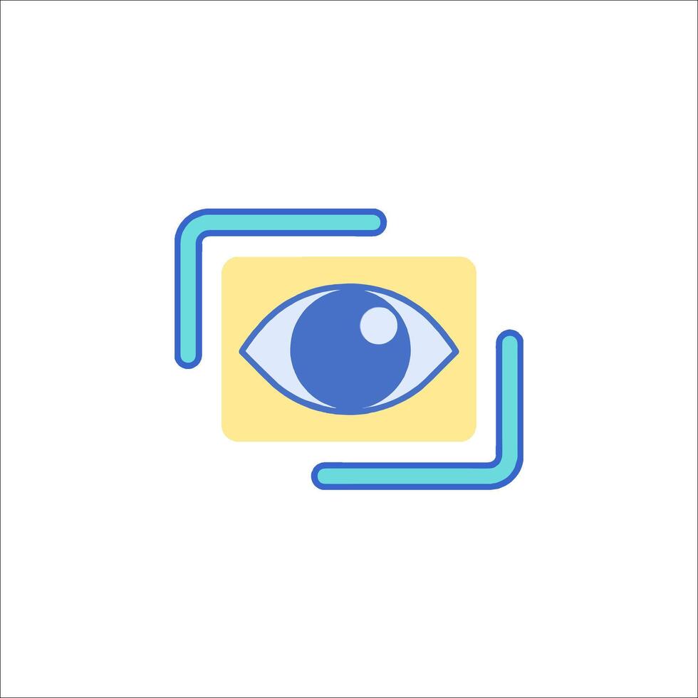 An eye icon on a white background vector