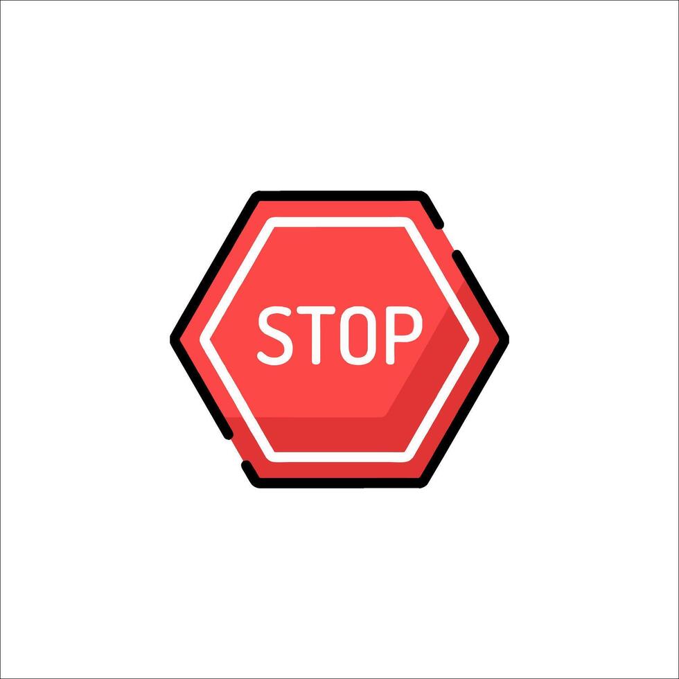 Stop sign icon vector