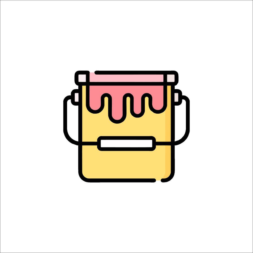 A paint bucket icon on a white background vector