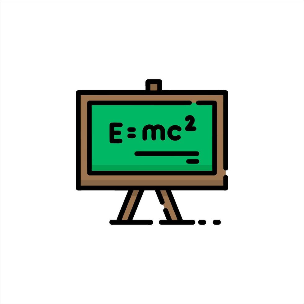 A blackboard with an equation on it vector