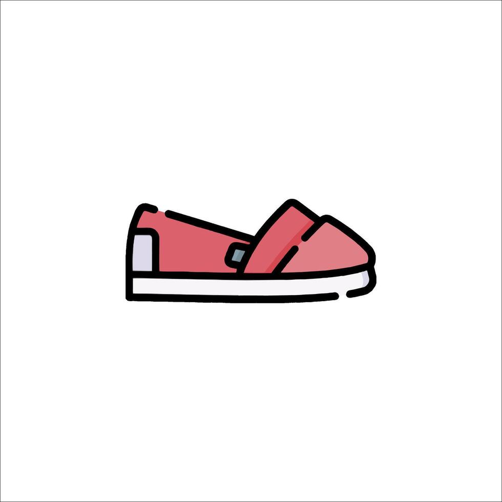Shoes icon in line style on white background vector