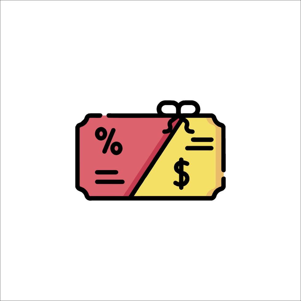 A discount coupon icon with a dollar sign vector