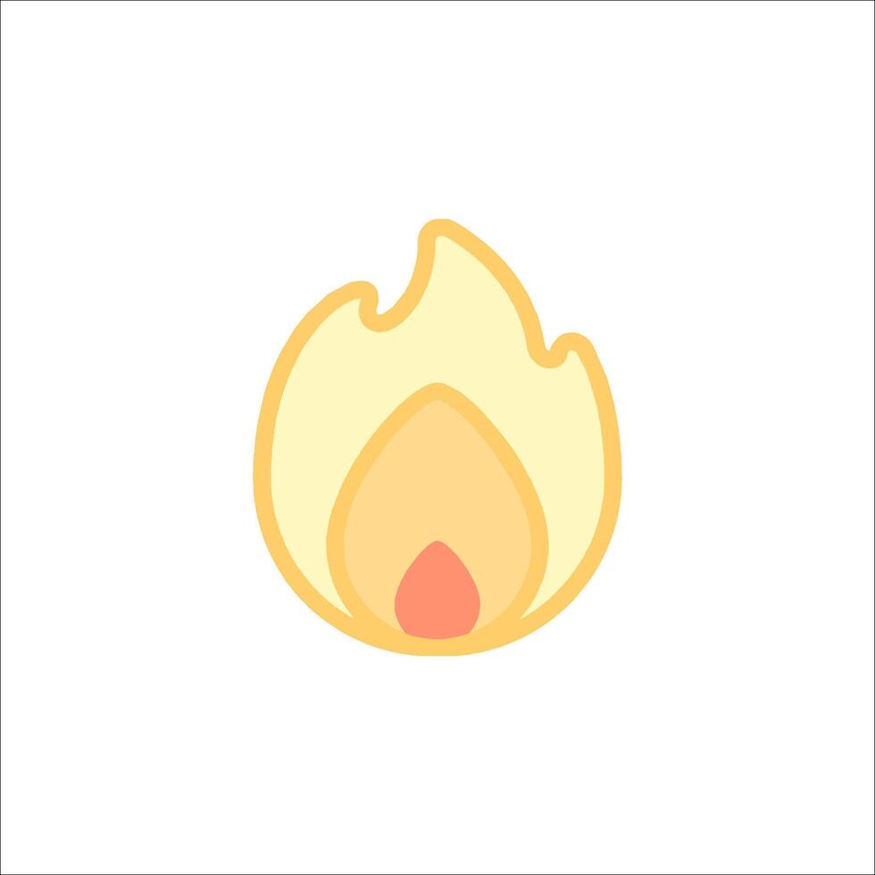 A flame icon on a white background vector