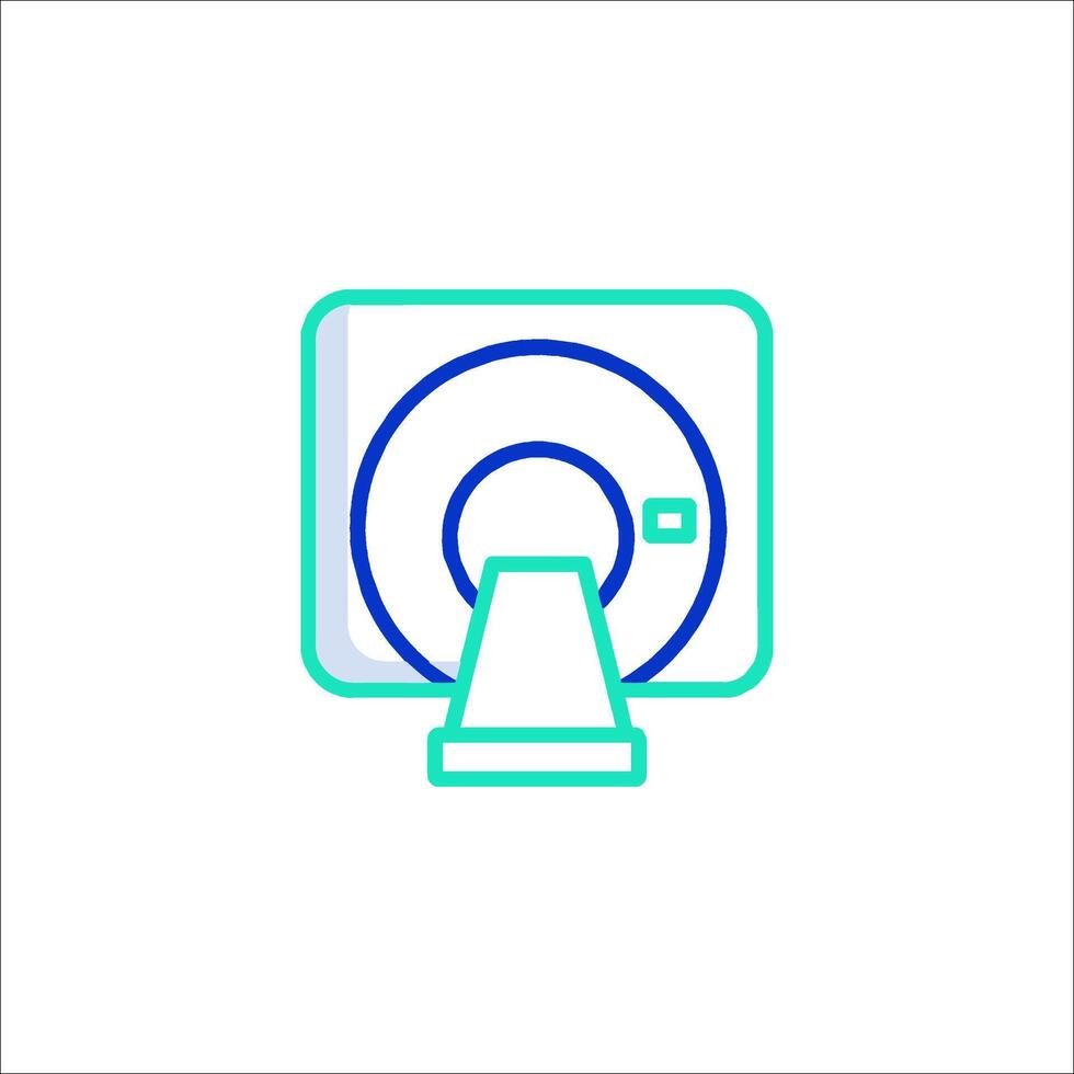 A mri machine icon on a white background vector