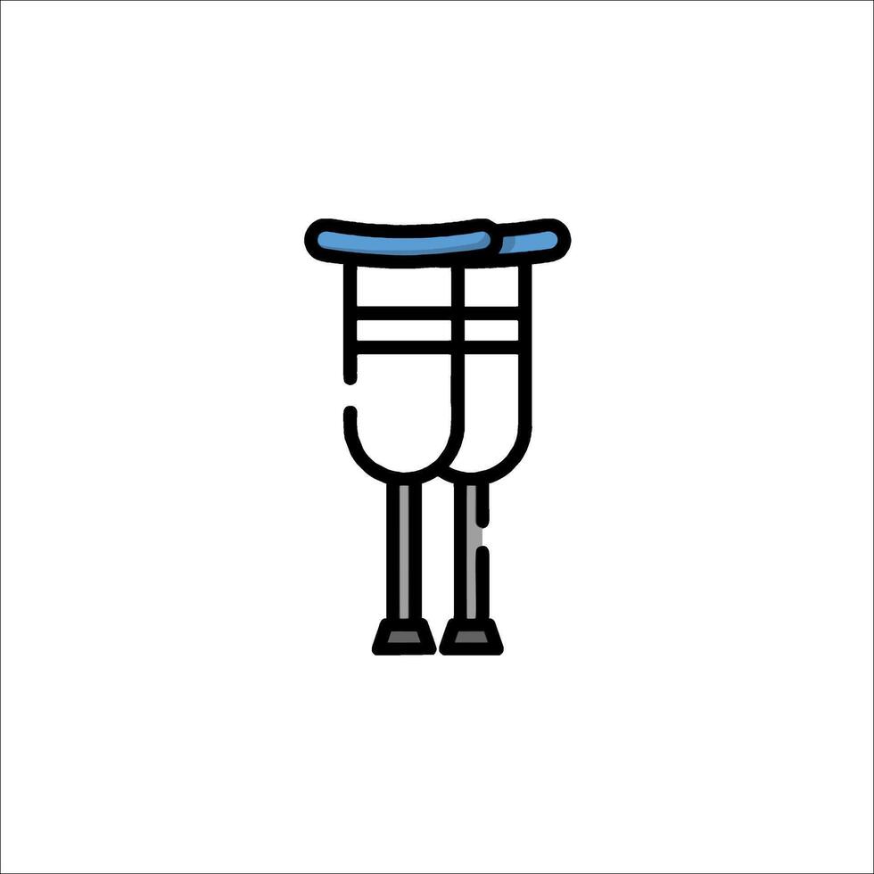 A blue and white icon of a foot with a shoe on it vector